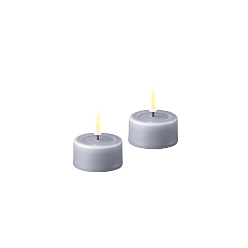 ReWu LED Teelicht 2er Deluxe Homeart, Indoor LED-Teelicht mit realistischer Flamme, warmweißes Licht - Dust Blue Teelicht ReWu LED Teelicht 2er Deluxe Homeart, Indoor LED-Teelicht mit realistischer Flamme, warmweißes Licht - Dust Blue Teelicht von ReWu