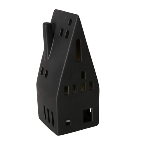 ReWu Lichthaus Dekoaufsteller Hygga Spitzdach LED-Teelicht Porzellan Schwarz EIN & Ausschalter Tischdekoration Wohndekoration Dekoration 8x8x19cm ReWu Lichthaus Dekoaufsteller Hygga Spitzdach LED-Teelicht Porzellan Schwarz EIN & Ausschalter Tischdekoration Wohndekoration Dekoration 8x8x19cm von ReWu