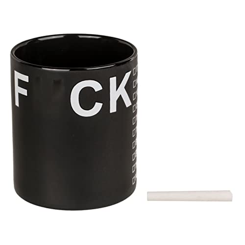 ReWu Lustige Kaffeetasse zum ankreuzen Extra Groß 885 ml mit Kreidestift Kaffeebecher von ReWu