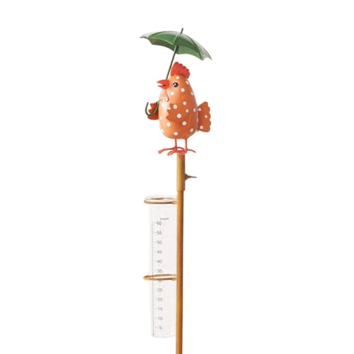 ReWu Regenmesser Loco Mit Erdspieß Huhn Figur Gartenstab Garten Gartendekoration Vintage Outdoor Wetterstation Niederschlagsmesser Länge: 114,5cm ReWu Regenmesser Loco Mit Erdspieß Huhn Figur Gartenstab Garten Gartendekoration Vintage Outdoor Wetterstation Niederschlagsmesser Länge: 114,5cm von ReWu