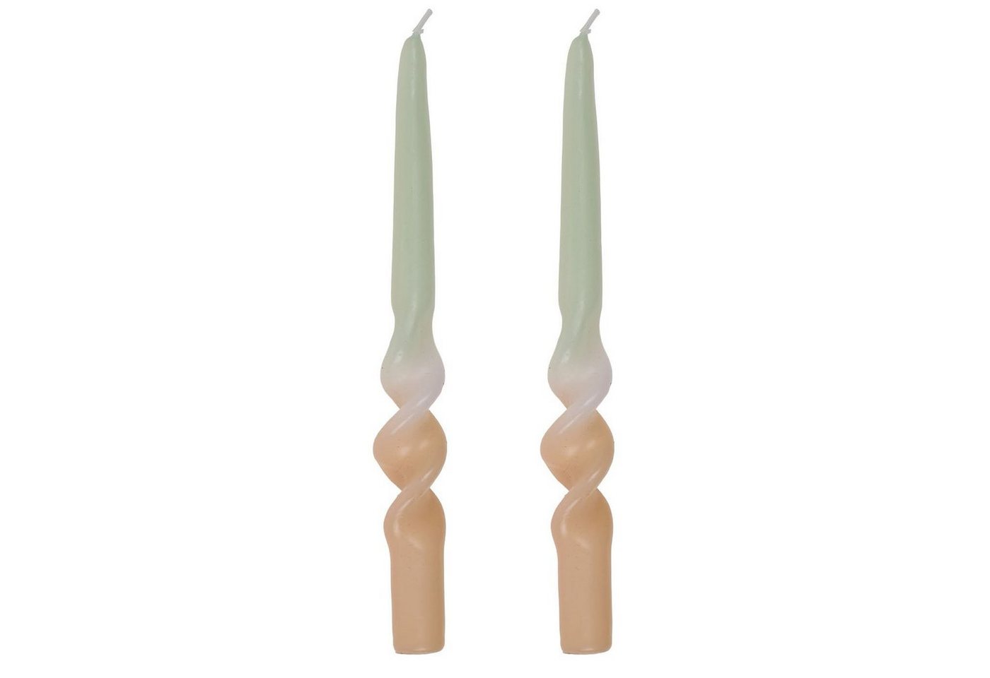ReWu Spitzkerze Echtwachskerze Gedrehte Spitzkerze mit Farbverlauf 2er-SET (2er-SET) von ReWu