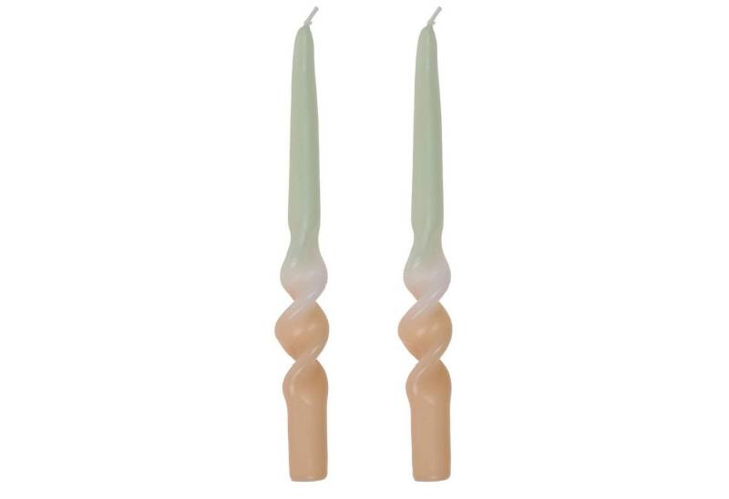 ReWu Spitzkerze Echtwachskerze Gedrehte Spitzkerze mit Farbverlauf 2er-SET (2er-SET) von ReWu