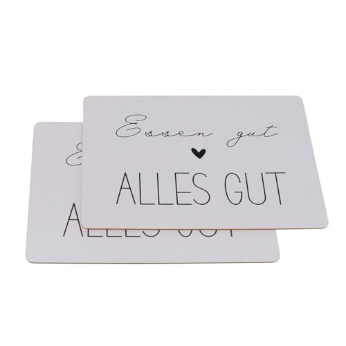 ReWu Tischset Appetit mit Schriftzug - Essen Gut, Alles Gut - Holz MDF Platzset Tischdekoration Tischuntersetzer Untersetzer 2er-Set 40 x 30 cm ReWu Tischset Appetit mit Schriftzug - Essen Gut, Alles Gut - Holz MDF Platzset Tischdekoration Tischuntersetzer Untersetzer 2er-Set 40 x 30 cm von ReWu