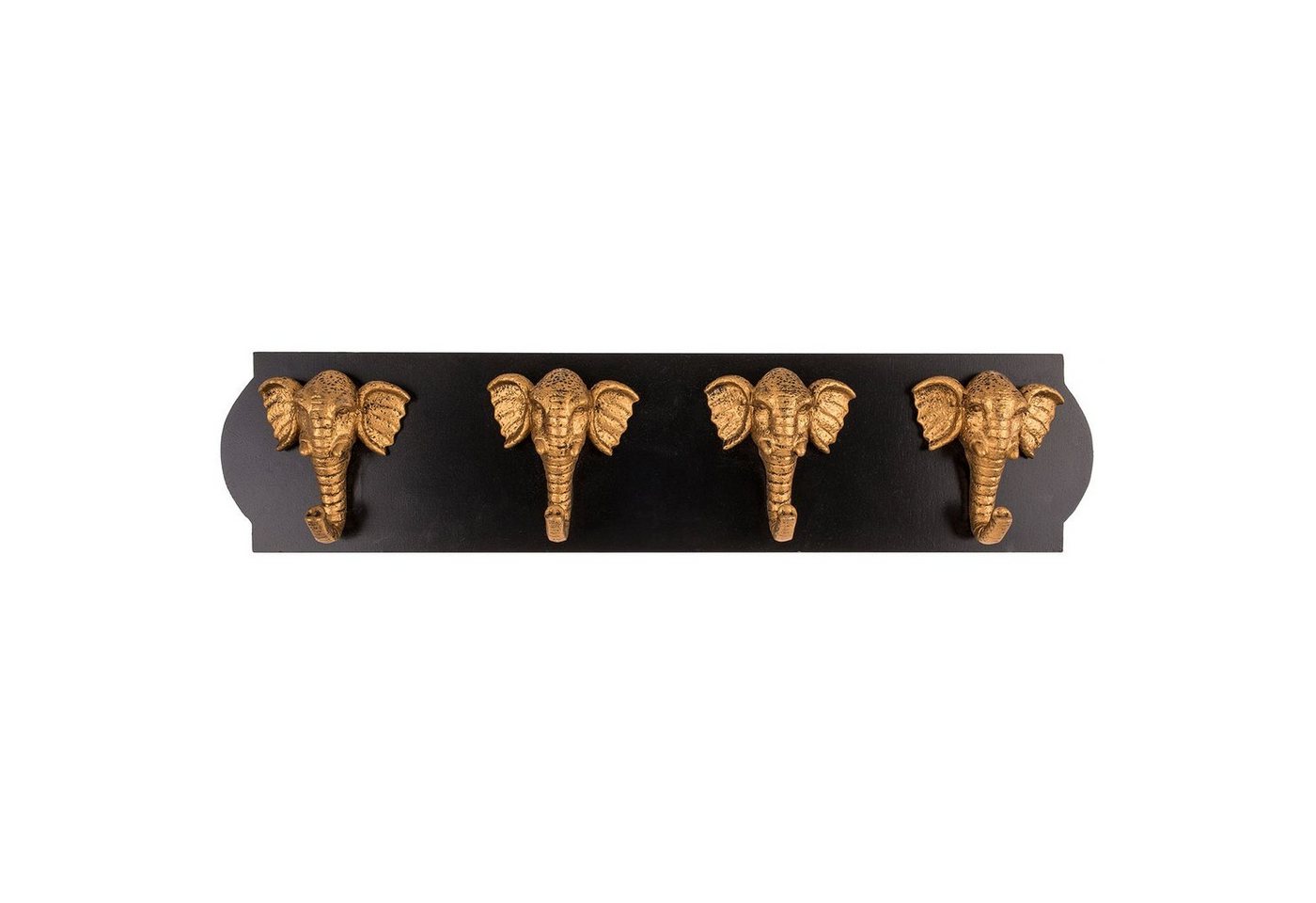 ReWu Türgarderobe Holz-Garderobe mit 4 Elefantenköpfen Garderobenhaken von ReWu