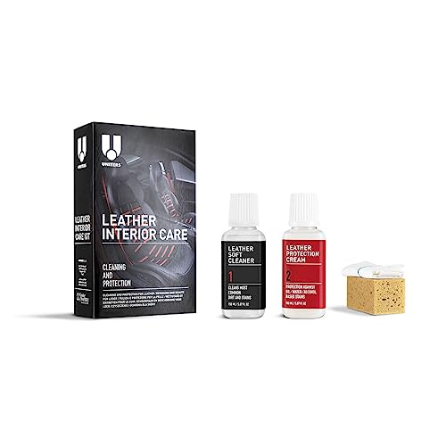 ReWu Uniters Lederpflege-Set Leather Interior Care Soft-Cleaner Protection-Cream Tuch Schwamm Pflegemittel Reinigungsset Leder von ReWu