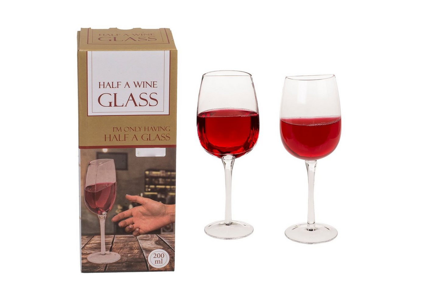 ReWu Weinglas Halbes Weinglas 200ml 21 x 8 cm, Glas von ReWu