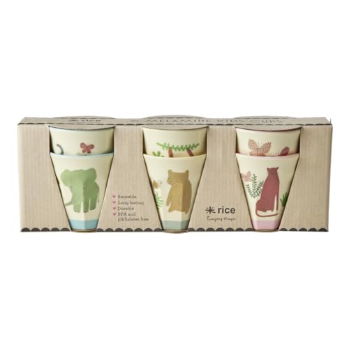 Rice Melamin Becher - Dschungel Motiv - 6er-Set Becherset Kinderbecher Campingbecher Campinggeschirr Trinkbecher Melamingeschirr Bruchsicher BPA-frei 160ml Rice Melamin Becher - Dschungel Motiv - 6er-Set Becherset Kinderbecher Campingbecher Campinggeschirr Trinkbecher Melamingeschirr Bruchsicher BPA-frei 160ml von ReWu