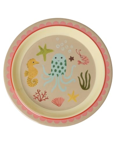 Rice Melamin Teller - Coral Ocean Print - Rund Kinderteller Campinggeschirr Kindergeschirr Bruchfest Speiseteller Kinder Camping Ø 22 cm Rice Melamin Teller - Coral Ocean Print - Rund Kinderteller Campinggeschirr Kindergeschirr Bruchfest Speiseteller Kinder Camping Ø 22 cm von ReWu