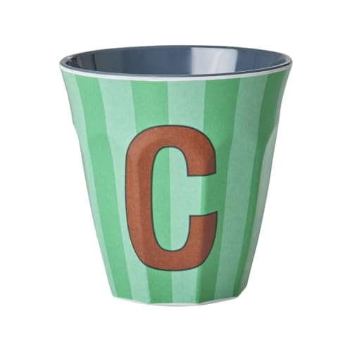 Rice Melmain Becher Medium - Buchstabe C - Kinderbecher Campingbecher Campnggeschirr Trinkbecher Melamingeschirr Bruchsicher BPA-Frei 250ml von ReWu