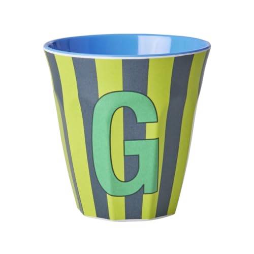 Rice Melmain Becher Medium - Buchstabe G - Kinderbecher Campingbecher Campnggeschirr Trinkbecher Melamingeschirr Bruchsicher BPA-Frei 250ml von ReWu