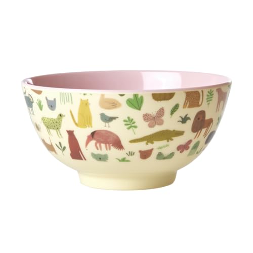 Rice Schüssel Schale Medium - Dschungel Motiv Pink - Geschirr Melamingeschirr Kindergeschirr Kinder Camping BBQ Picknick Bruchsicher BPA-frei Wiederverwendbar 700ml Rice Schüssel Schale Medium - Dschungel Motiv Pink - Geschirr Melamingeschirr Kindergeschirr Kinder Camping BBQ Picknick Bruchsicher BPA-frei Wiederverwendbar 700ml von ReWu