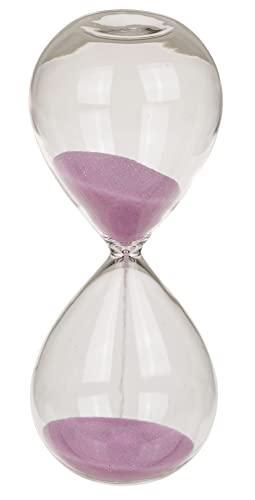 Sanduhr 5 Minuten aus Glas Wohnaccesoire Nostalgisch Timer Kurzzeitwecker für Küche und Schreibtisch von ReWu