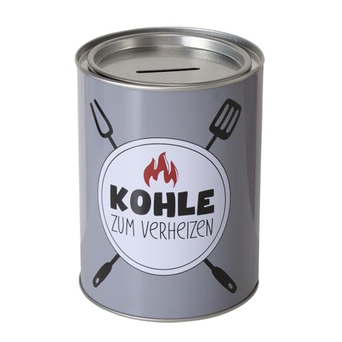 Spardose Sparschwein Schriftzug Kohle zum Verheizen - Deckel abnehmbar - Grau Wiederverwendbar Metall Sparbüchse Geldgeschenk Geschenkidee Geldspardose Metallspardose 14 x 10 cm Spardose Sparschwein Schriftzug Kohle zum Verheizen - Deckel abnehmbar - Grau Wiederverwendbar Metall Sparbüchse Geldgeschenk Geschenkidee Geldspardose Metallspardose 14 x 10 cm von ReWu