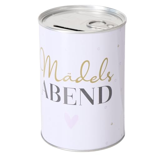 Spardose Sparschwein Schriftzug - Mädelsabend - Metall Sparbüchse Geldgeschenk Geschenkidee Geldspardose Metallspardose 8,5 x 12,3 cm von ReWu