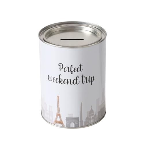 Spardose Sparschwein Schriftzug Perfect Weekend Trip - Deckel abnehmbar - Wiederverwendbar Metall Sparbüchse Geldgeschenk Geschenkidee Geldspardose Metallspardose 10 x 13,5cm Spardose Sparschwein Schriftzug Perfect Weekend Trip - Deckel abnehmbar - Wiederverwendbar Metall Sparbüchse Geldgeschenk Geschenkidee Geldspardose Metallspardose 10 x 13,5cm von ReWu