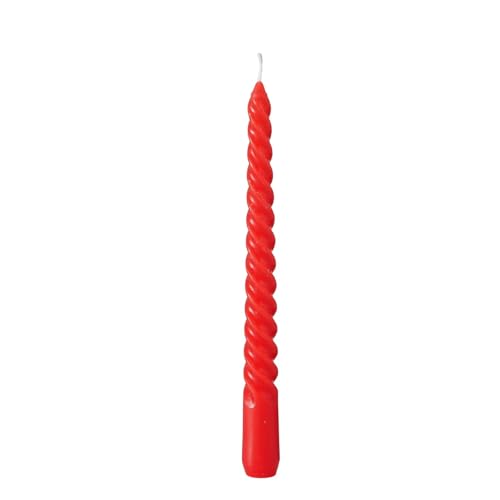Stabkerze Twisted Kerze 6er-SET Rot Tischdekoration Deko Dekoration Echtwachskerzen Geburtstagskerze Partydekoration Echtwachs Farbig Höhe: 20 cm Stabkerze Twisted Kerze 6er-SET Rot Tischdekoration Deko Dekoration Echtwachskerzen Geburtstagskerze Partydekoration Echtwachs Farbig Höhe: 20 cm von ReWu