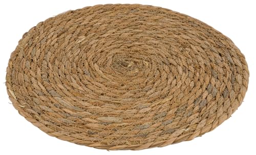 Tischset Bastuntersetzer Natur Naturbast Rund Platzset Untersetzer Platzdecken Tischmatten Tischset Küche Esstisch Tischdekoration Hitzebeständig Kratzschutzm 35 x 35 x 1 cm von ReWu