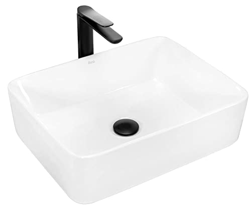 Rea Aufsatzwaschbecken ANITA N 48 Waschtisch Handwaschbecken Spülbecken Waschschale Waschbecken für Badezimmer aus hochwertiger Keramik (Weiß) von Rea