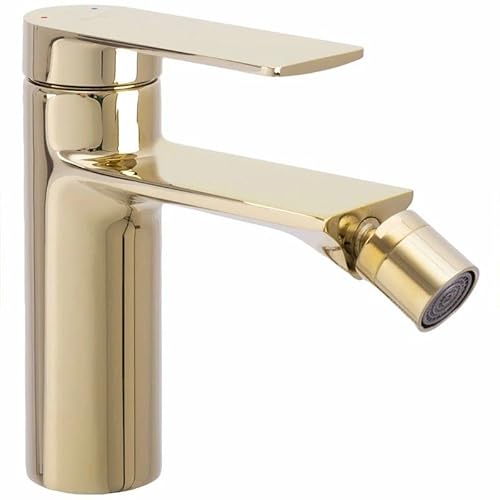 Rea Bidetarmatur STORM GOLD Mischbatterie für Bidet aus Messing Einhand-Bidetbatterie für Toilette Bad WC (Gold) von Rea