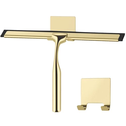 Rea Duschabzieher Gold Fensterabzieher aus Edelstahl für Badezimmer (Golden) von Rea