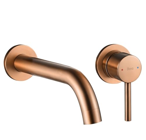 Rea Einhebel-Unterputz-Waschtischarmatur Lungo + Box Brushed Copper, Messing, Modernes Design - 16X22,5X11CM von Rea