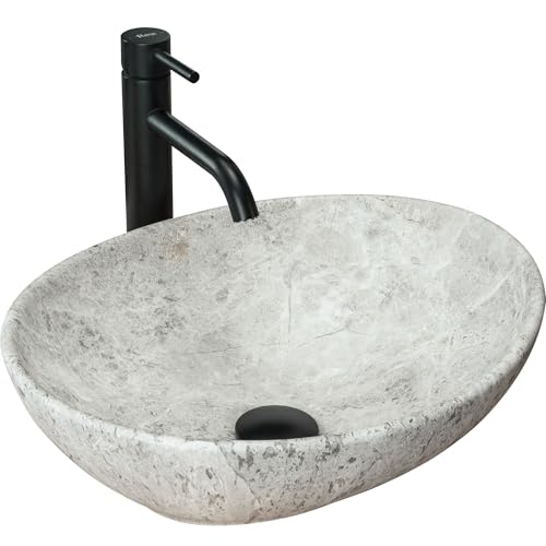 Rea Waschbecken Waschtisch Aufsatzwaschbecken Keramik Handwaschbecken Aufsatz Waschschale Oval 35x40 Schwarz Marmor Rea Waschbecken Waschtisch Aufsatzwaschbecken Keramik Handwaschbecken Aufsatz Waschschale Oval 35x40 Schwarz Marmor von Rea