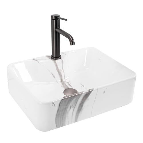 Rea Waschbecken Waschtisch Aufsatzwaschbecken Keramik Hochglanz Handwaschbecken Aufsatz Waschschale Kelly Rechteckig 38x50 Stein Marmor Rea Waschbecken Waschtisch Aufsatzwaschbecken Keramik Hochglanz Handwaschbecken Aufsatz Waschschale Kelly Rechteckig 38x50 Stein Marmor von Rea