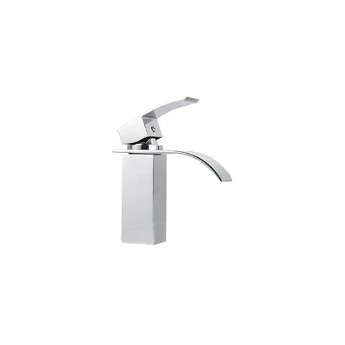 Rea Waschtischarmatur FALCON 18 Wasserhahn Bad Badarmatur aus Messing Armatur für Waschbecken Badezimmer Mischbatterie Waschbecken Einhebel (Chrom) von Rea