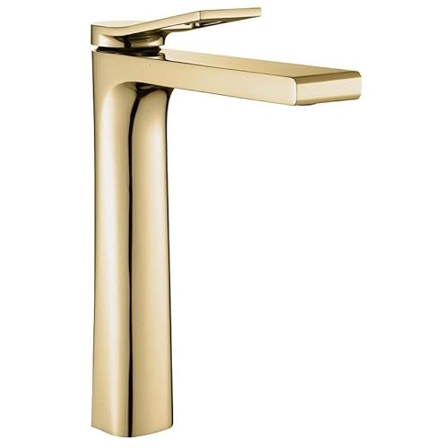 Rea Waschtischarmatur SOUL GOLD HAUT Wasserhahn Bad Badarmatur aus Messing Armatur für Waschbecken Badezimmer Mischbatterie Waschbecken Einhebel (Gold) von Rea