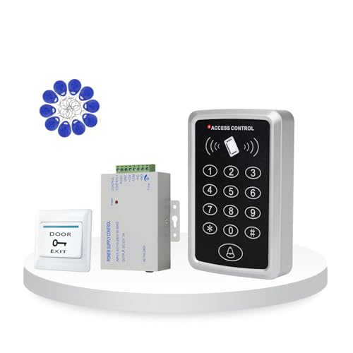 ReaIOKbii RFID Access Control System Kit, Keypad Reader, Power Supply, Door Exit Button, 10 125KHz Key Fobs ReaIOKbii RFID Access Control System Kit, Keypad Reader, Power Supply, Door Exit Button, 10 125KHz Key Fobs von ReaIOKbii