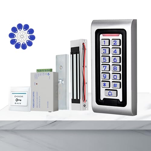 ReaIOKbii Zugangskontrollsystem-Set, wasserdichte Controller-Tastatur mit 180 kg elektrischem Magnetschloss, Türausgangs-Entriegelung, für Einzeltür-Eingangssystem ReaIOKbii Zugangskontrollsystem-Set, wasserdichte Controller-Tastatur mit 180 kg elektrischem Magnetschloss, Türausgangs-Entriegelung, für Einzeltür-Eingangssystem von ReaIOKbii