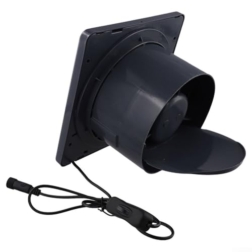 12 V industrieller DC-Ventilator, leise Belüftung, Haustierzuchthaus, Abluftventilator mit Rückschlagventil für Hühnerstall-Belüftung (10,2 cm) von ReachMall