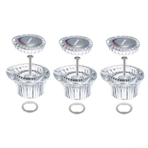 2 Stück Duschknauf-Griff, Kunststoff-Duscharmatur-Schaltergriff für 96797, Badezimmer-Wannen- und Duschgriff (drei) von ReachMall