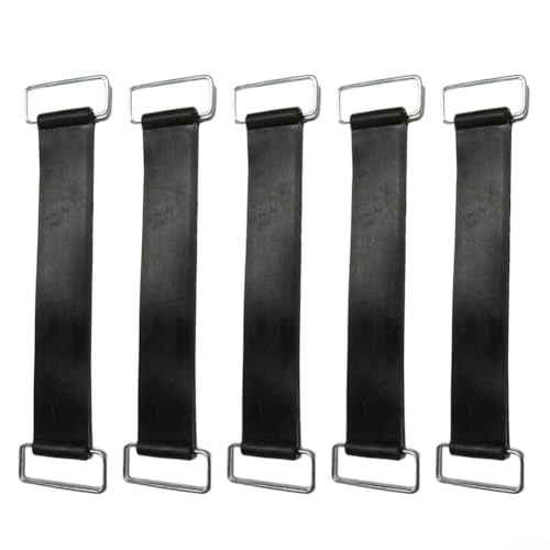 5 verstellbare Motorrad-Batteriegurte, Gummi-Konstruktion mit zuverlässigen Metallschnallen von ReachMall