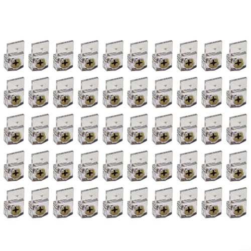 50 Sets transparente Kunststoff-Wandspiegelklemmen für einfache Montage auf verschiedenen Oberflächen von ReachMall