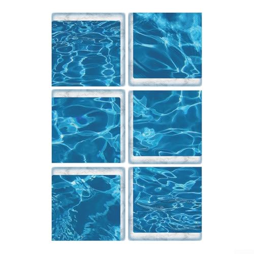 6 Stück rutschfeste Badewannenboden-Aufkleber, PVC, mattiert, dekorative Wandaufkleber für Badezimmer, Pools, Duschen und Treppen (A) von ReachMall
