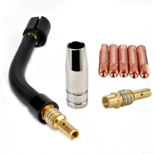 8 Stück MB15 Schwanenhals für 15AK SB15 Schweißset, geeignet für 140, 215, 63616, 63617 verschleißfeste Messingkonstruktion (1,0 mm) von ReachMall