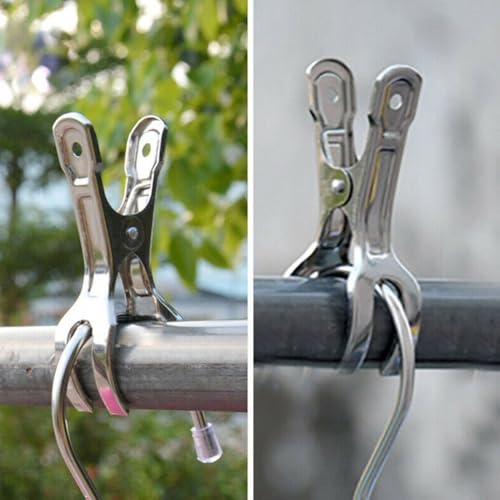 9 cm Edelstahl-Handtuch-Clips, multifunktionale Wäscheklammern für Zuhause und Strand von ReachMall