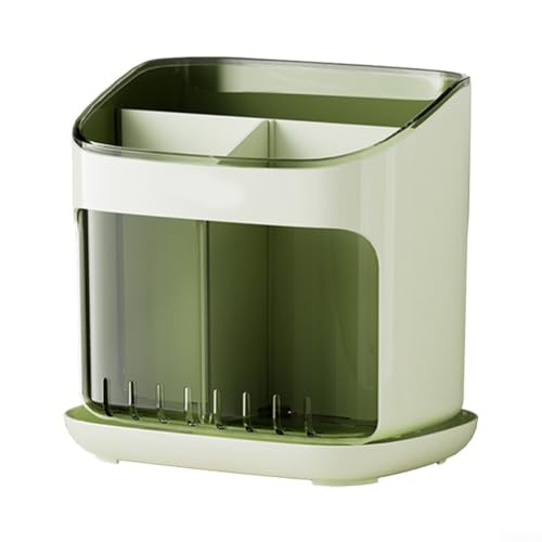 Abtropfgestell für Küchenbesteck, ordentliches Organisieren von Utensilien, verleiht Ihrer Küche Eleganz, stilvolles und frisches Design (grün) von ReachMall
