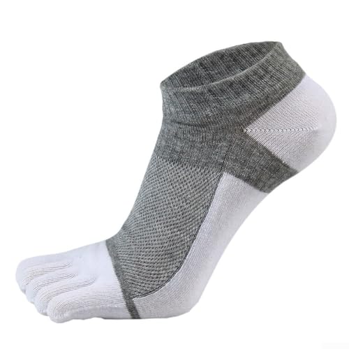 Atmungsaktive Herrensocken mit fünf Zehen, ideal für Laufen und Sporttraining (39–44 – Grau) von ReachMall