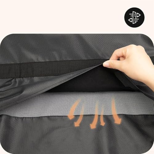 BBQ Table Waterproof And Dustproof Cover, Black Outdoor Pizza Oven Table Cover, Outdoor Heavy Duty Dining Cart Table Covers von ReachMall