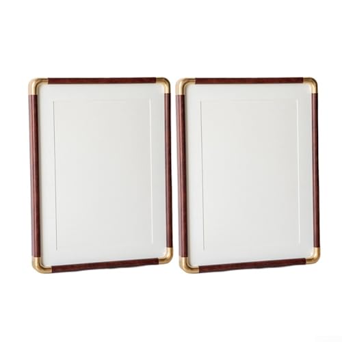 Bilderrahmen 2er Set mit abgerundeten Ecken, zum Präsentieren von Kalligraphie und Gemälden an Wänden oder Tischen (rot) von ReachMall