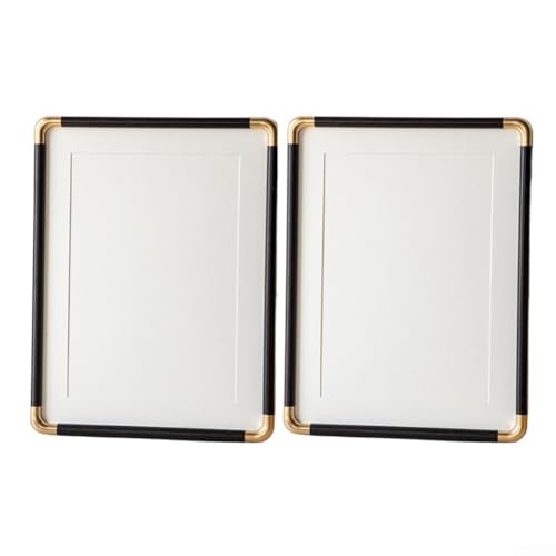 Bilderrahmen 2er Set mit abgerundeten Ecken, zum Präsentieren von Kalligraphie und Gemälden an Wänden oder Tischen (schwarz) von ReachMall