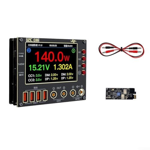 C09 I2C Wellenform-Amperemeter mit Dreifach-Anzeigesystem zur Spannungs- und Strommessung in der Elektronik (Set 2) von ReachMall