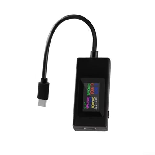 DC USB TypeC Tester 430V Spannung Strom Leistungsmesser Amperemeter für USB Aufladen mit 0 0 PD VOOC Protokollen und Echtzeitüberwachung (066C-Schwarz) von ReachMall