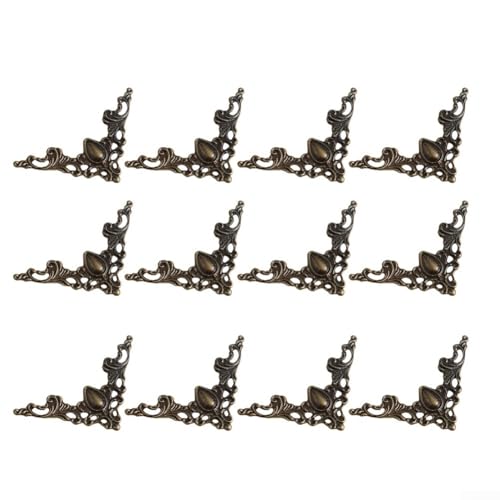 Eckkantenschutz für Sammelalben und Schmuckkästchen, Bronzefarben, 12 Stück Eckkantenschutz für Sammelalben und Schmuckkästchen, Bronzefarben, 12 Stück von ReachMall