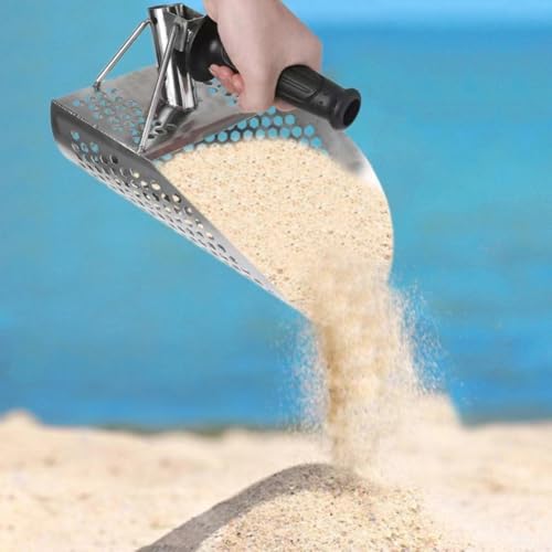 Edelstahl Metalldetektor, Schwerlast Sand Scoop Metall, Strandschaufel Detektor Löffel Handwerkzeug, Metalldetektor Zubehör, für Strand Kämmen Camping und Metalldetektion Edelstahl Metalldetektor, Schwerlast Sand Scoop Metall, Strandschaufel Detektor Löffel Handwerkzeug, Metalldetektor Zubehör, für Strand Kämmen Camping und Metalldetektion von ReachMall