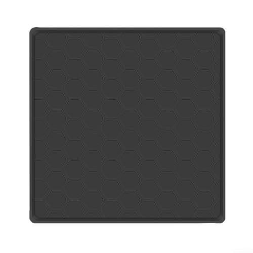 Effektiver Auslaufschutz mit 60 x 60 cm Silikon-Kühlschrankmatte für Haus und Geräte (schwarz) von ReachMall