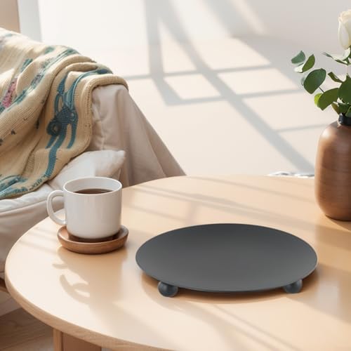 Eleganter und stilvoller Kerzenhalter aus Metall, perfekte Ergänzung zu jedem Einrichtungsthema (schwarz, 11 cm) von ReachMall