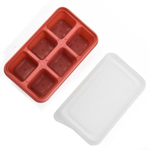 Essential Kitchen Tool Eiswürfelbereiter mit 6 Mulden, Silikon, mit Abdeckung für einfache Verwendung, Rosa Essential Kitchen Tool Eiswürfelbereiter mit 6 Mulden, Silikon, mit Abdeckung für einfache Verwendung, Rosa von ReachMall